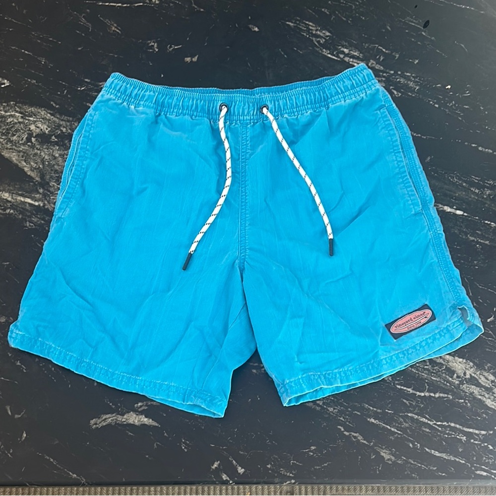 Vineyard Vines Blue Swim Trunks Quick-Dry Elastic Waist